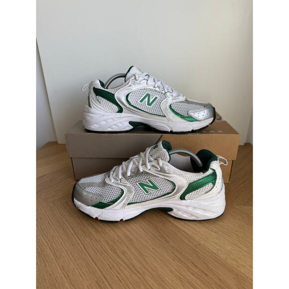 New Balance 530 Green/White/Silver Sneakers- Sz 5.5 Y- W 7 - Picture 11 of 14